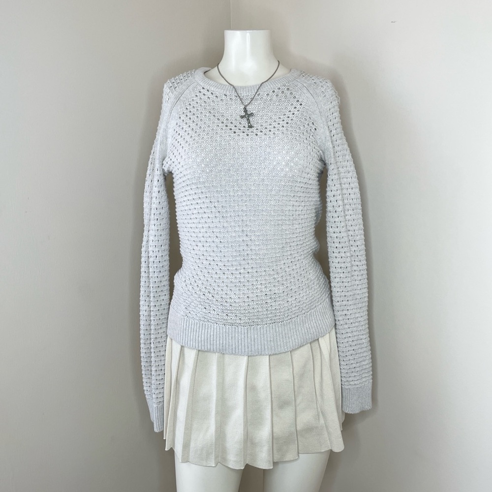 Max Studio Light Gray Button-Back Womens Sweater … - image 6
